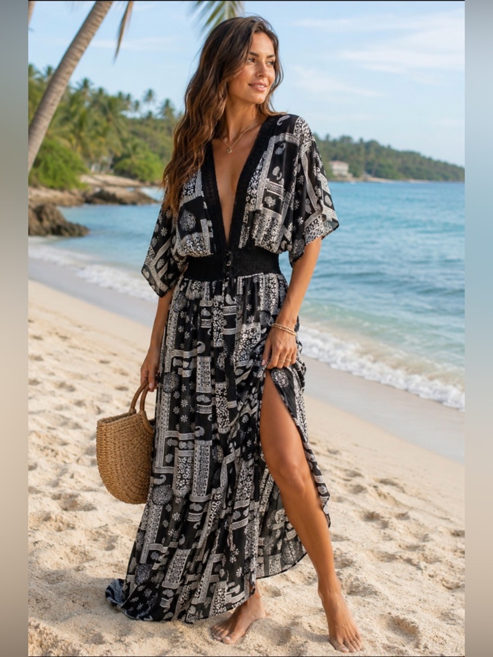 Bluivy lace  trim kimono/ duster woman’s size M, brand new